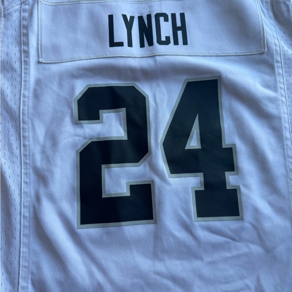 NFL Oakland Raiders Marshawn Lynch White Nike On Field Jersey  Small - Picture 2 of 10